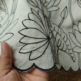 Pure Chanderi with Embroidery scallop unstitched suit