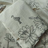 Pure Chanderi with Embroidery scallop unstitched suit