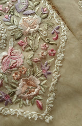 Parsi embroidery beige unstitched suit