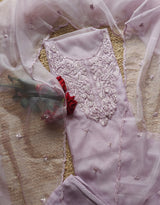 Purple Embroidery Unstitched Suit