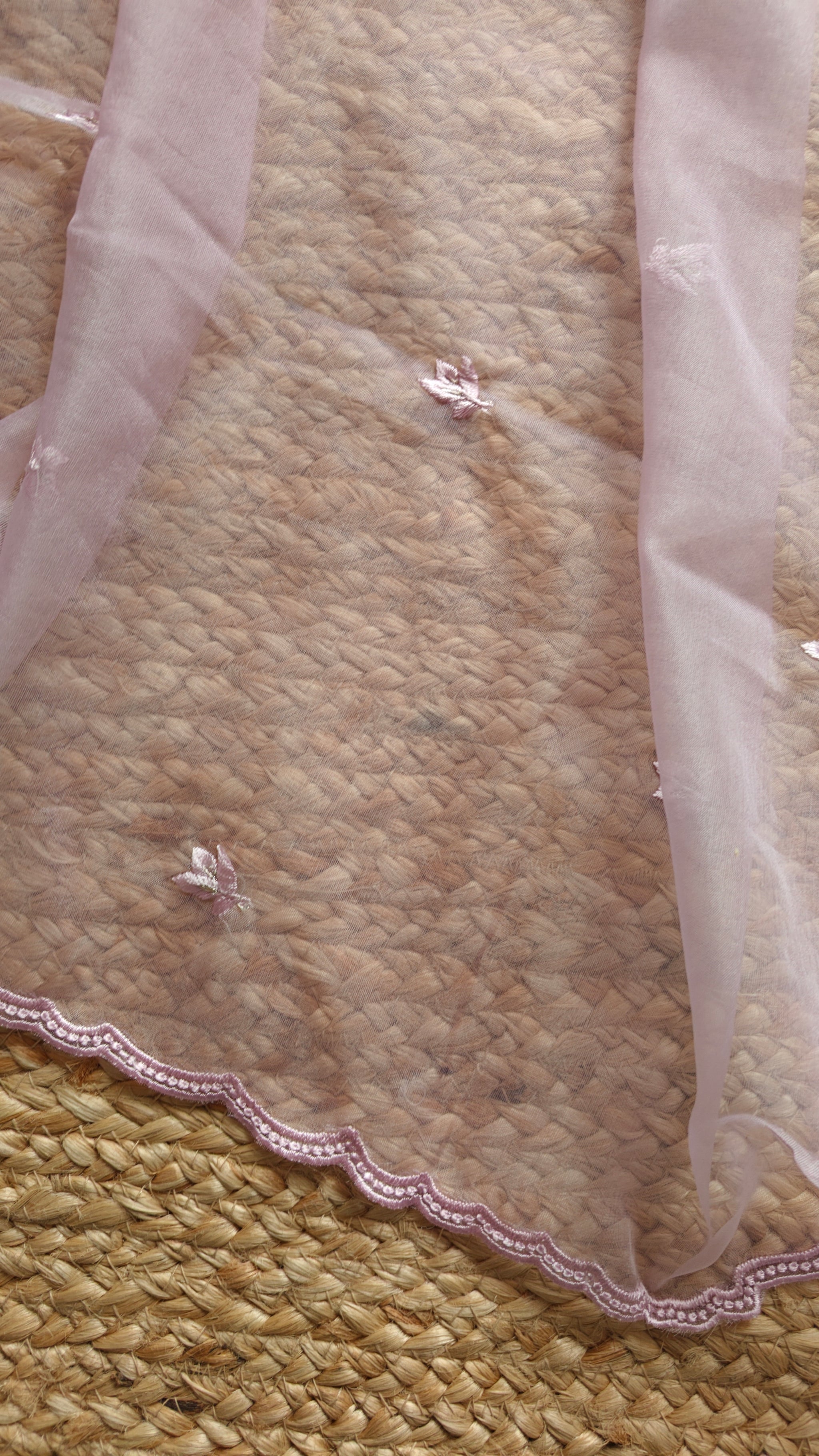 Purple Embroidery Unstitched Suit