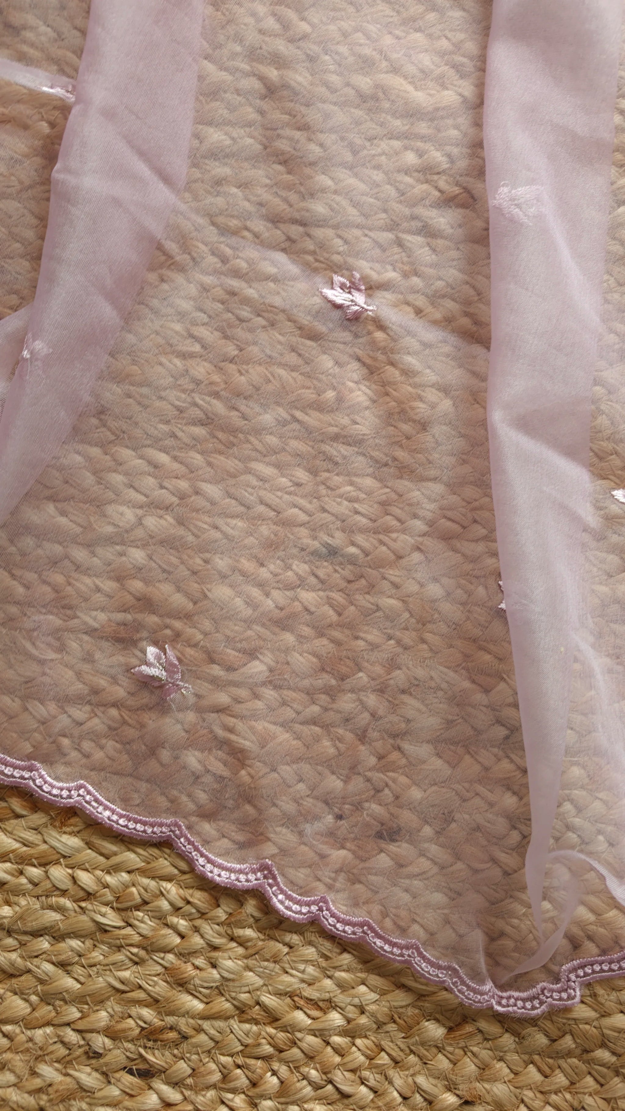 Purple Embroidery Unstitched Suit