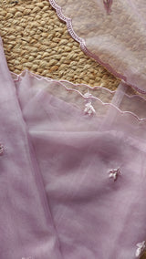 Purple Embroidery Unstitched Suit