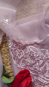 Purple Embroidery Unstitched Suit