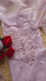 Purple Embroidery Unstitched Suit