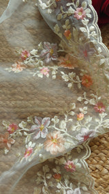 Blue Parsi Embroidery unstitched suit