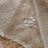 Peachy Pink Parsi Embroidery Pure Organza unstitched suit