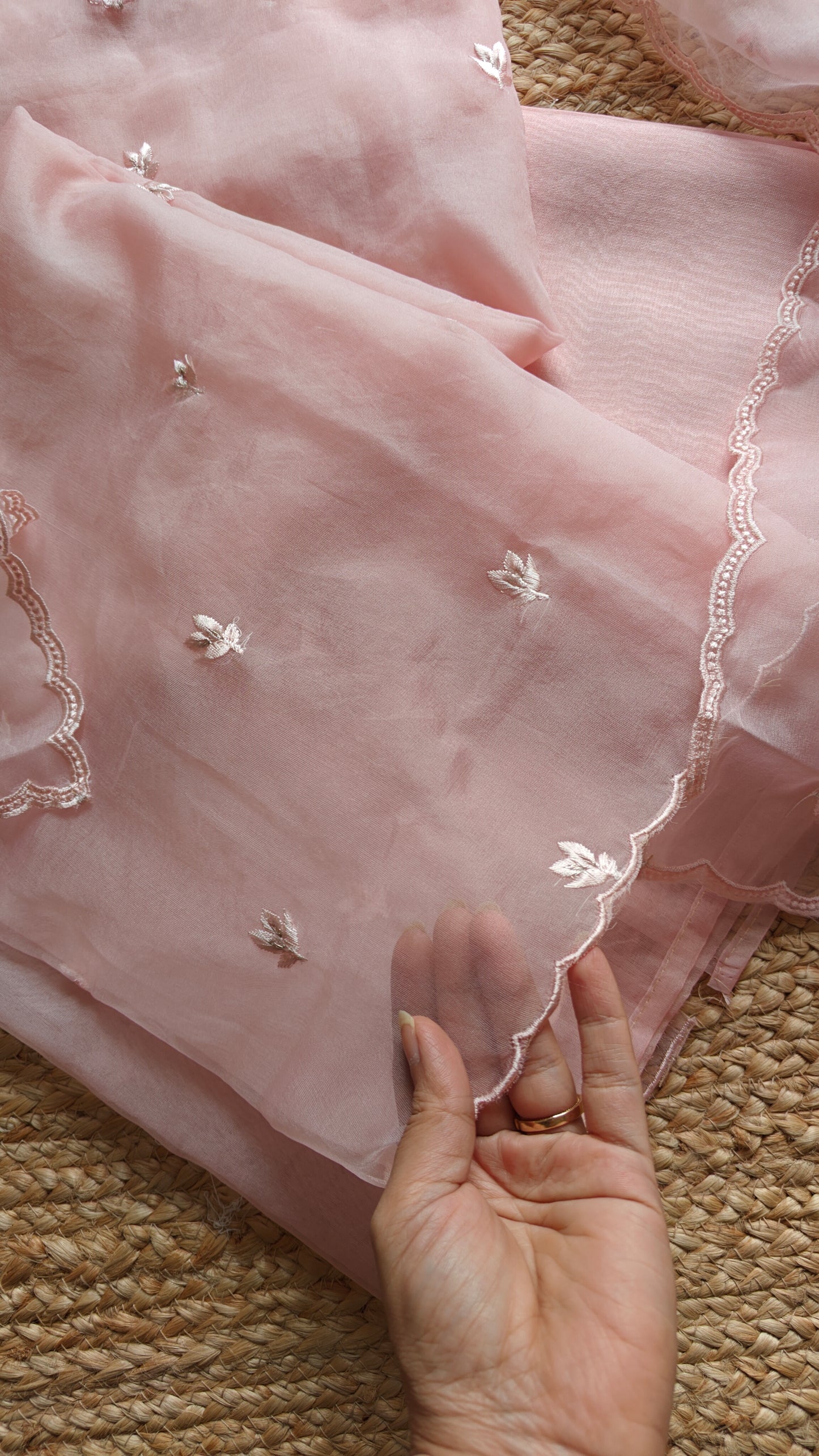 Pink Embroidery Unstitched Suit