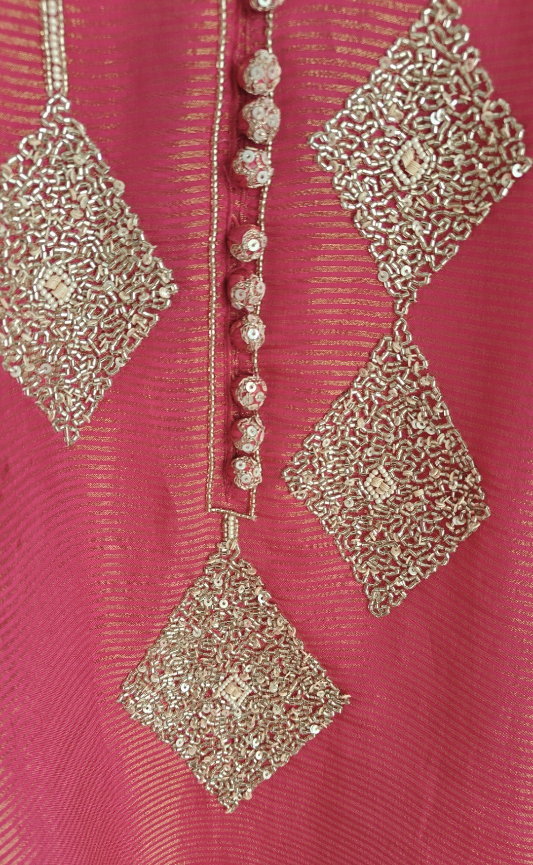 Pink Shimmer designer salwar suit material - Unstitched