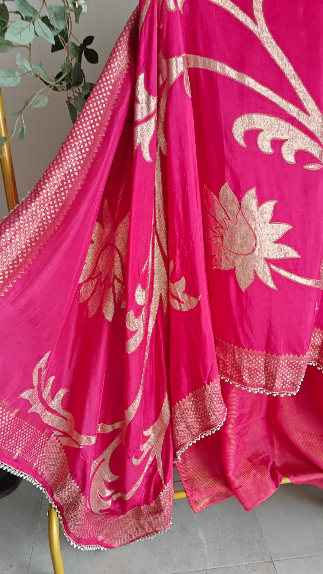 Pink Shimmer designer salwar suit material - Unstitched