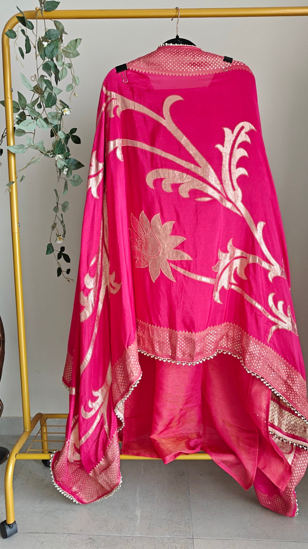 Pink Shimmer designer salwar suit material - Unstitched