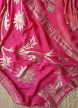 Pink Shimmer designer salwar suit material - Unstitched