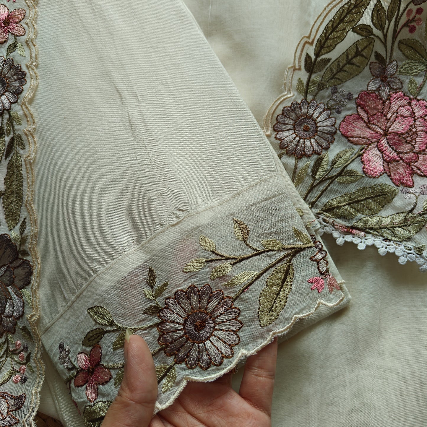 Pure Mul Cotton Embroidery dress material