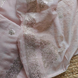 Mul Cotton dress material with pitta work