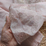 Mul Cotton dress material with pitta work