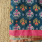 Tussar silk patola print saree.