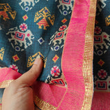 Tussar silk patola print saree.