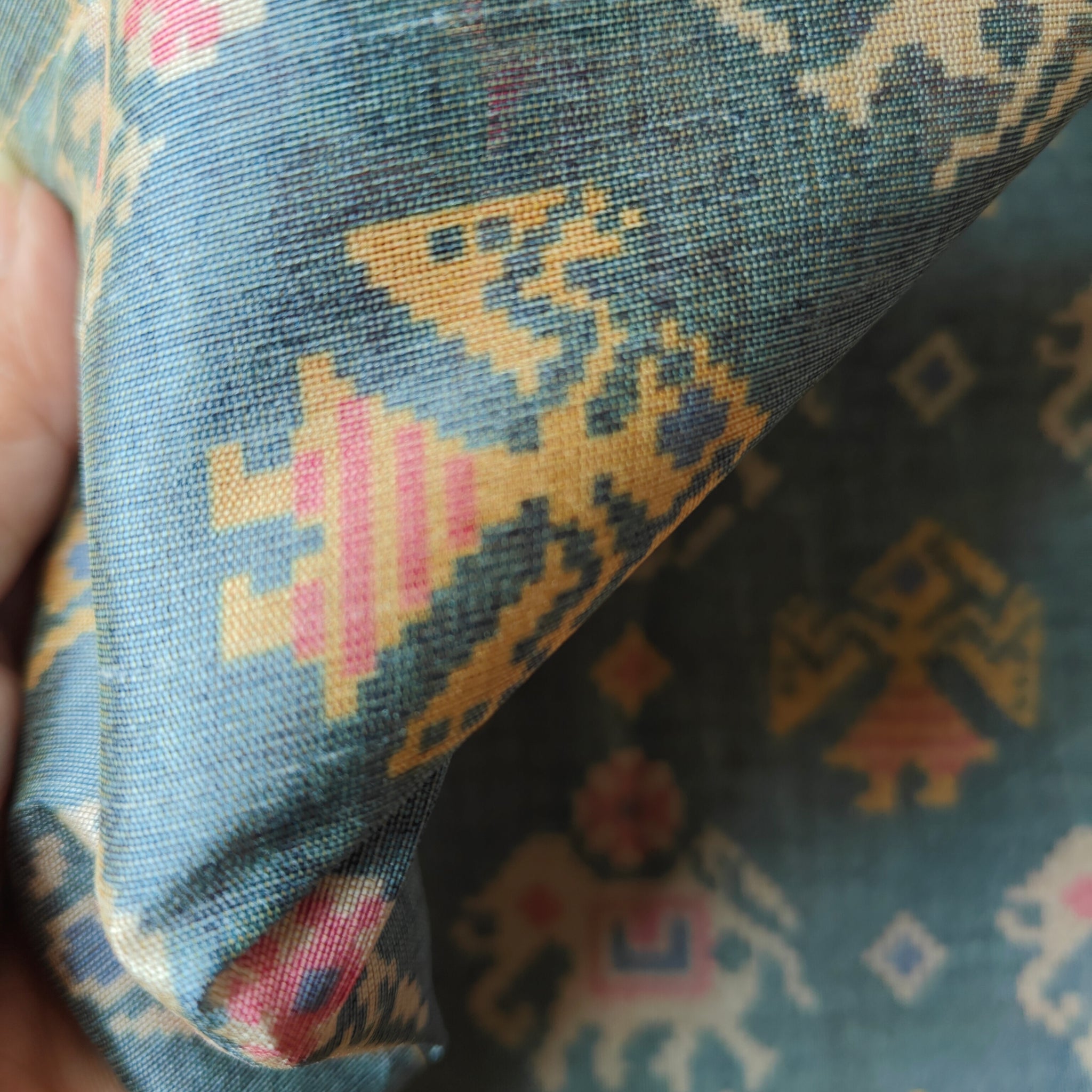 Tussar silk patola print saree.