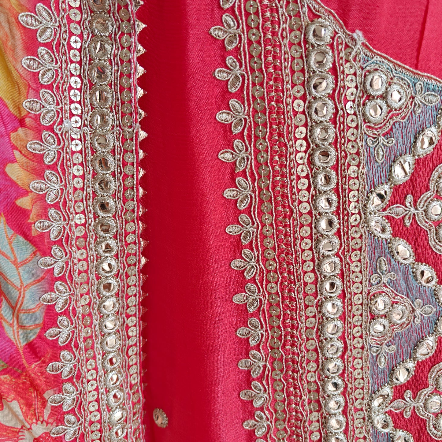 Printed Dupatta Festive wear unstitched Dress Material