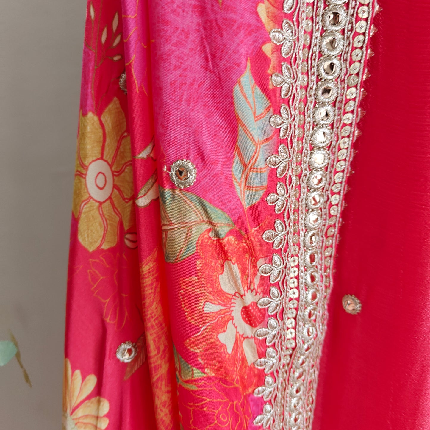 Printed Dupatta Festive wear unstitched Dress Material