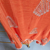 Designer Partywear Gotta patti embroidery unstitched suit.