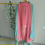 Pearl embroidery Designer Partywear embroidery unstitched suit