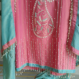 Pearl embroidery Designer Partywear embroidery unstitched suit