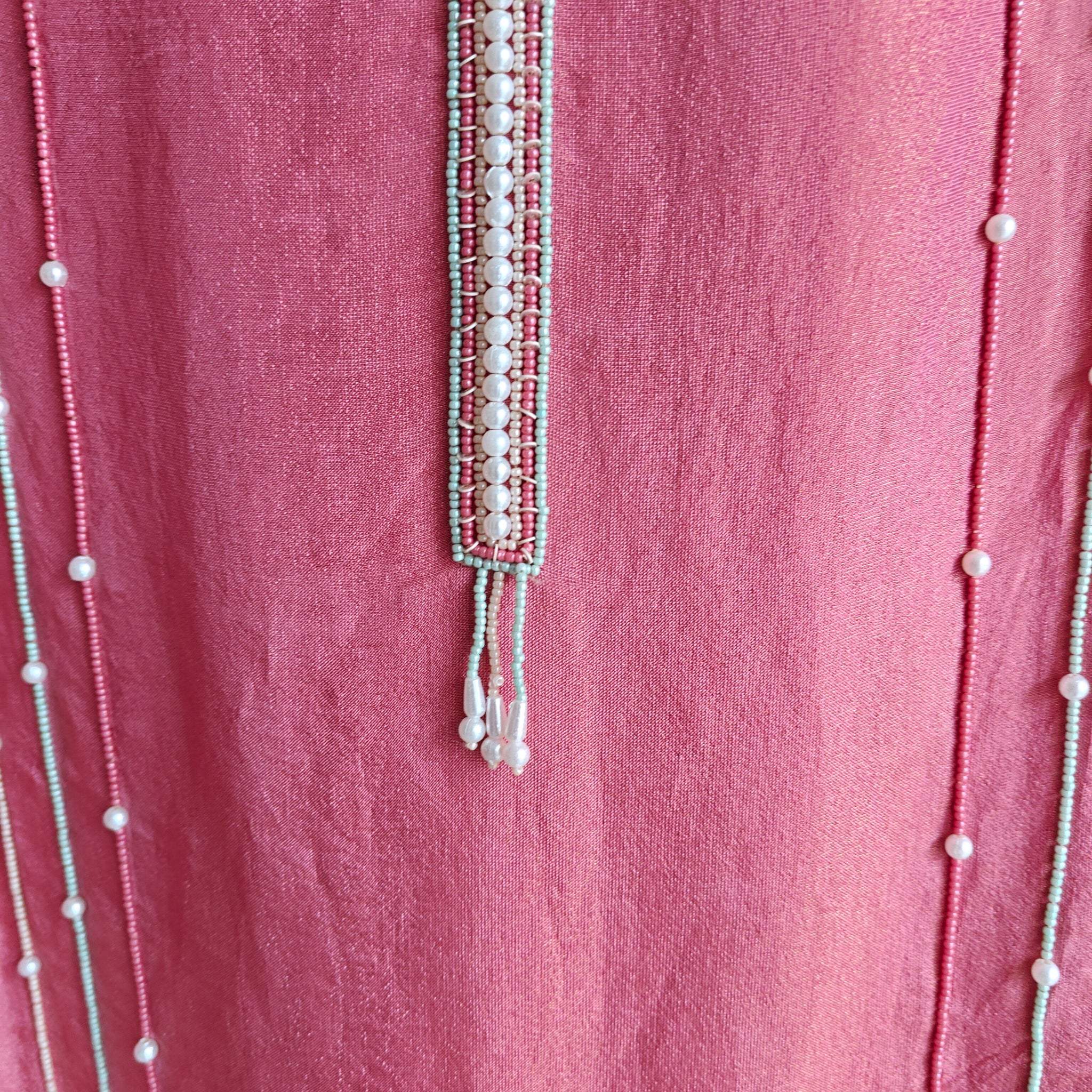 Pearl embroidery Designer Partywear embroidery unstitched suit