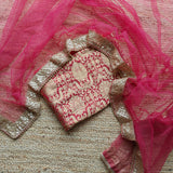 Brocade Kurta Dupatta set - unstitched dress material