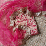 Brocade Kurta Dupatta set - unstitched dress material