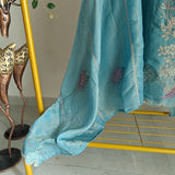 Peacock Motif Shimmer dress material