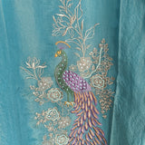 Peacock Motif Shimmer dress material