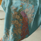 Peacock Motif Shimmer dress material
