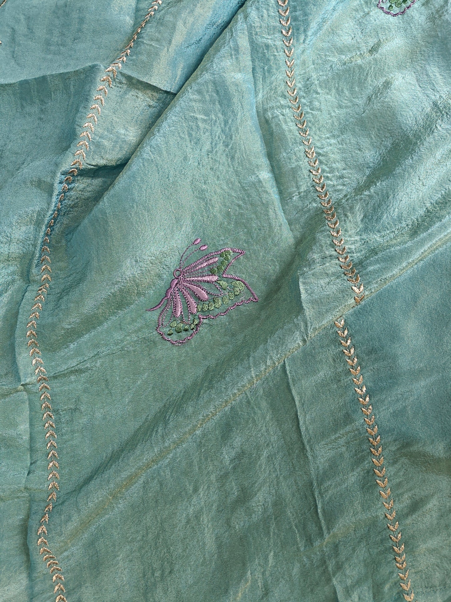 Peacock Motif Shimmer dress material