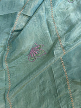 Peacock Motif Shimmer dress material