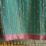 Pearl embroidery Designer Partywear embroidery unstitched suit