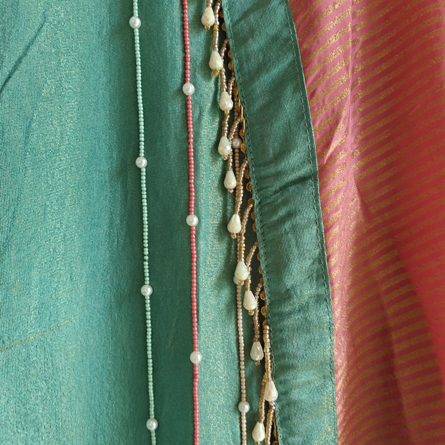 Pearl embroidery Designer Partywear embroidery unstitched suit