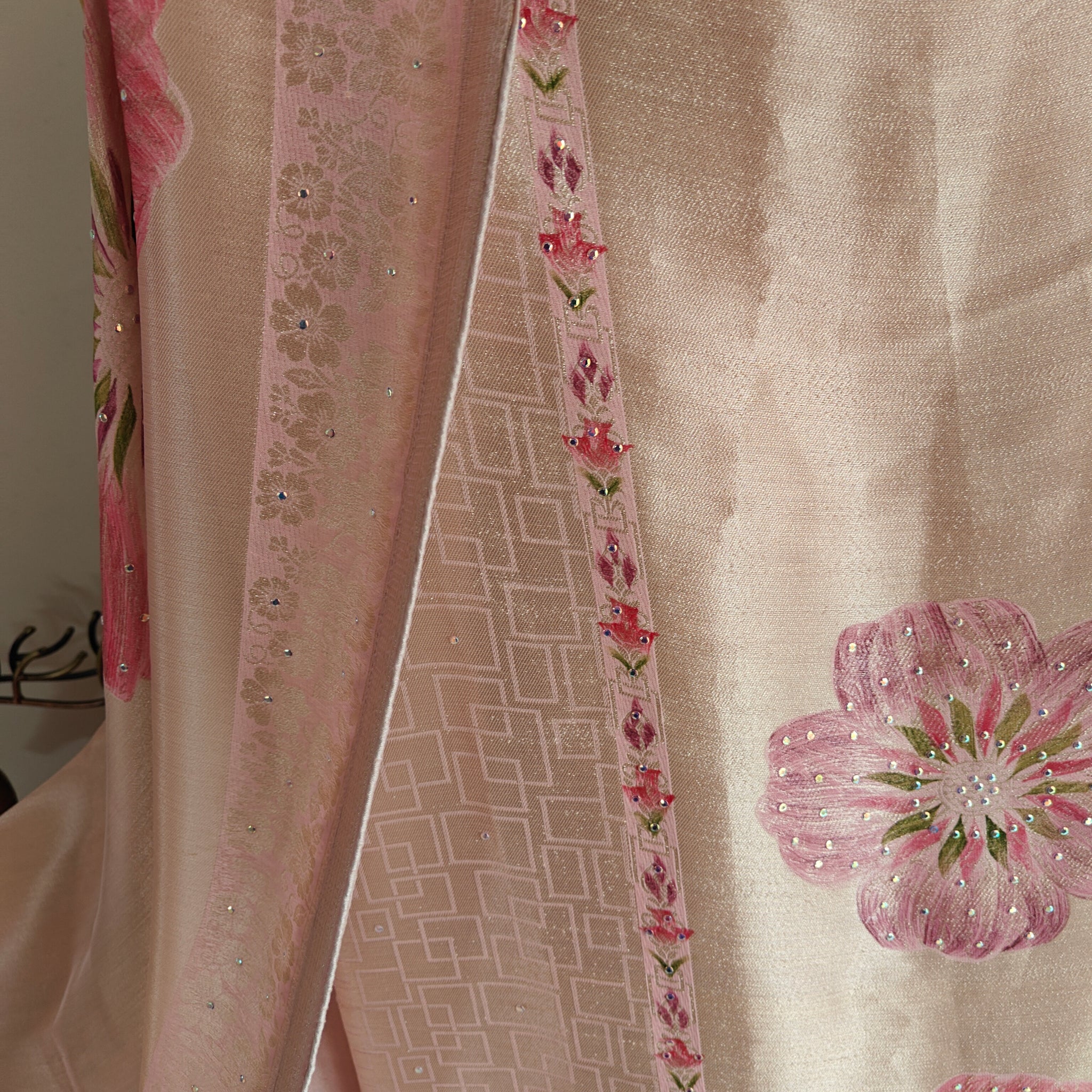 Bhagalpuri Silk in Onion Pink Dress material - Unstitched collections