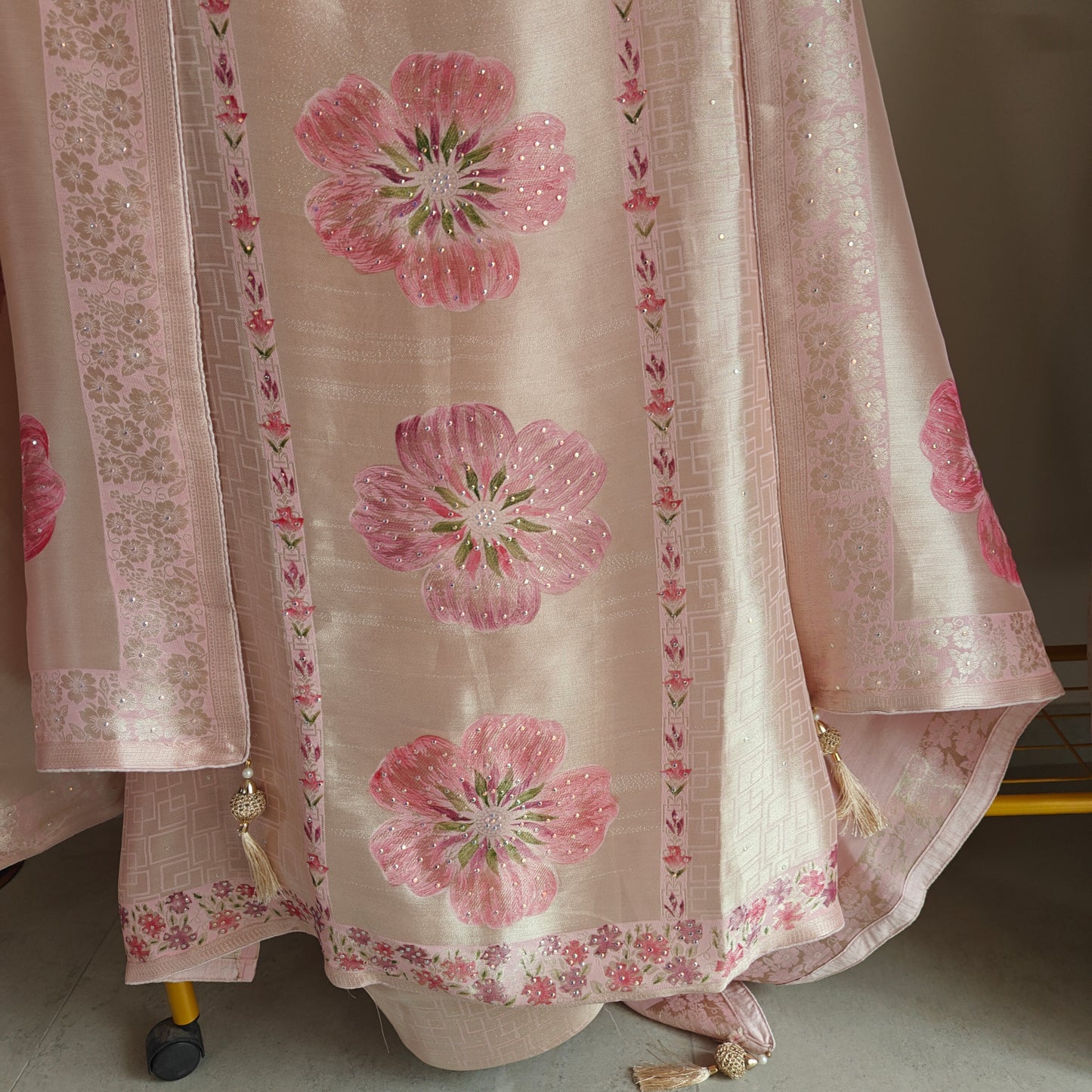Bhagalpuri Silk in Onion Pink Dress material - Unstitched collections