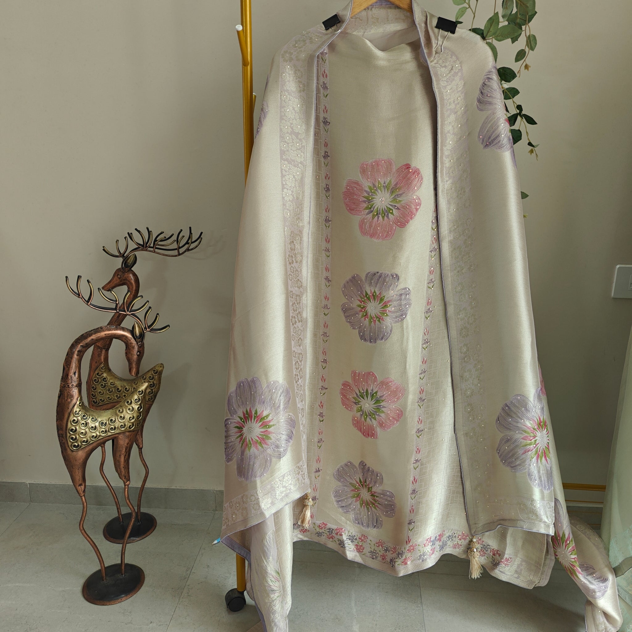 Bhagalpuri Silk in Lavender Dress material - Unstitched collections