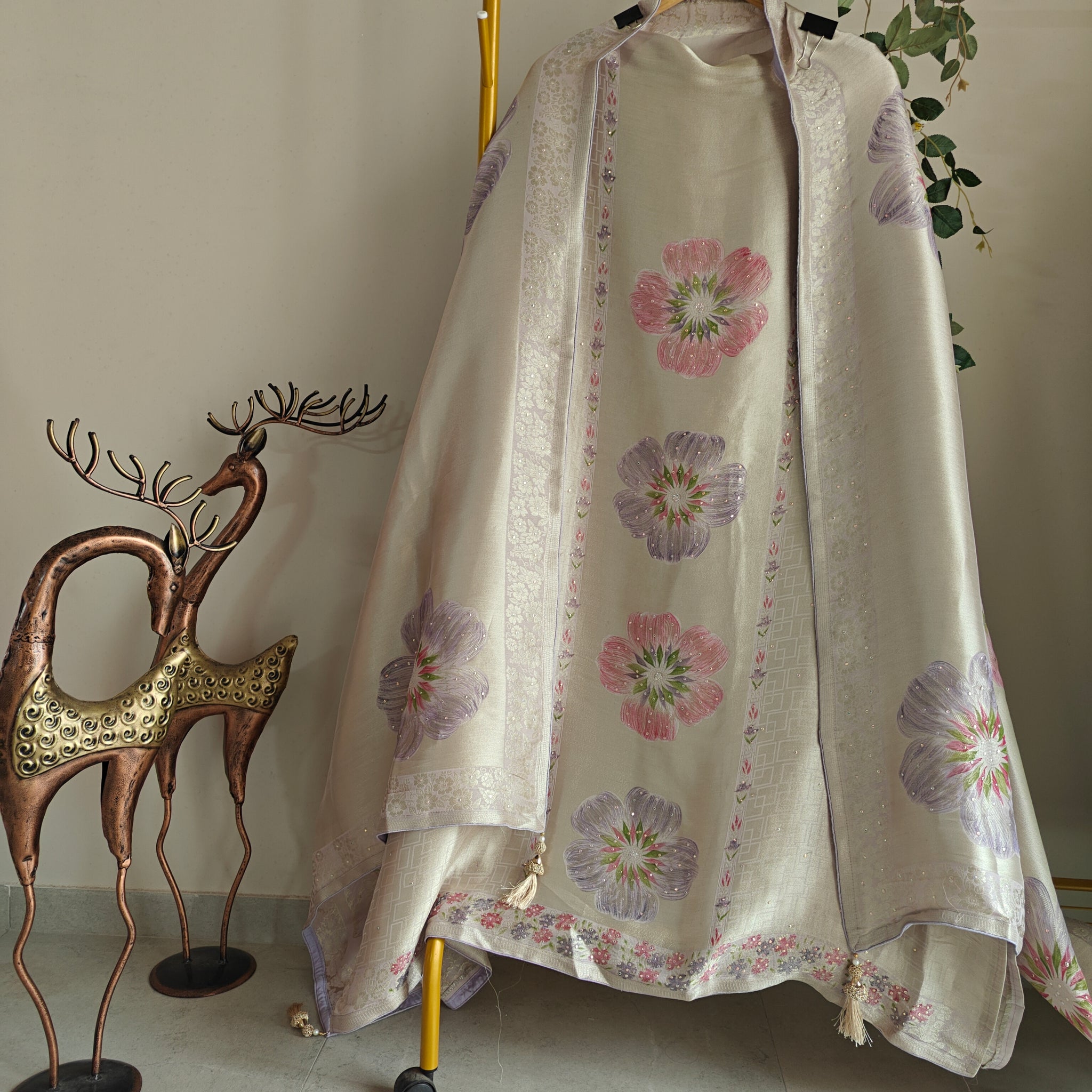 Bhagalpuri Silk in Lavender Dress material - Unstitched collections