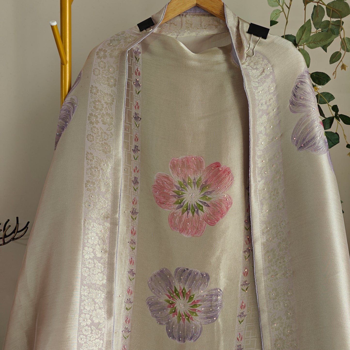 Bhagalpuri Silk in Lavender Dress material - Unstitched collections