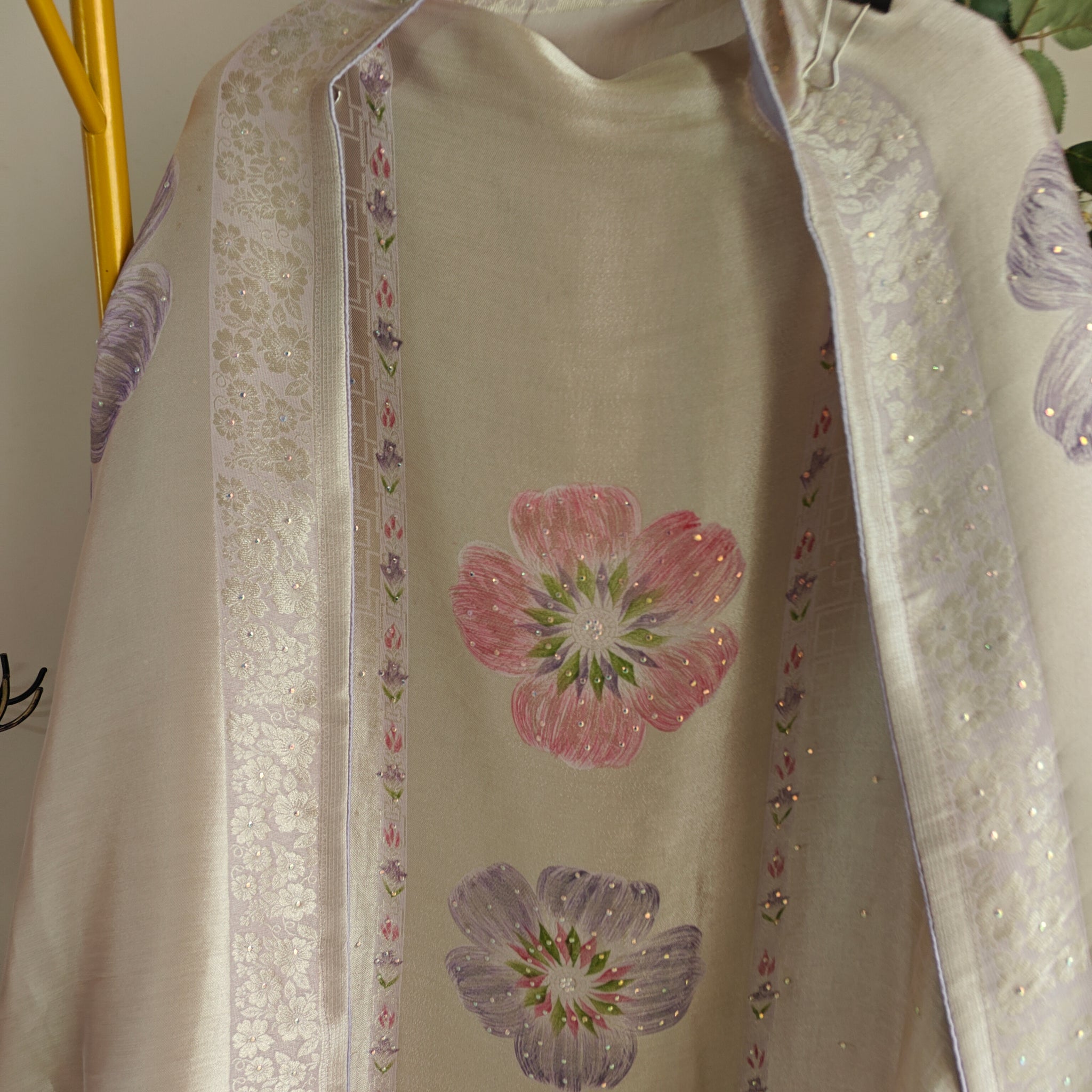 Bhagalpuri Silk in Lavender Dress material - Unstitched collections