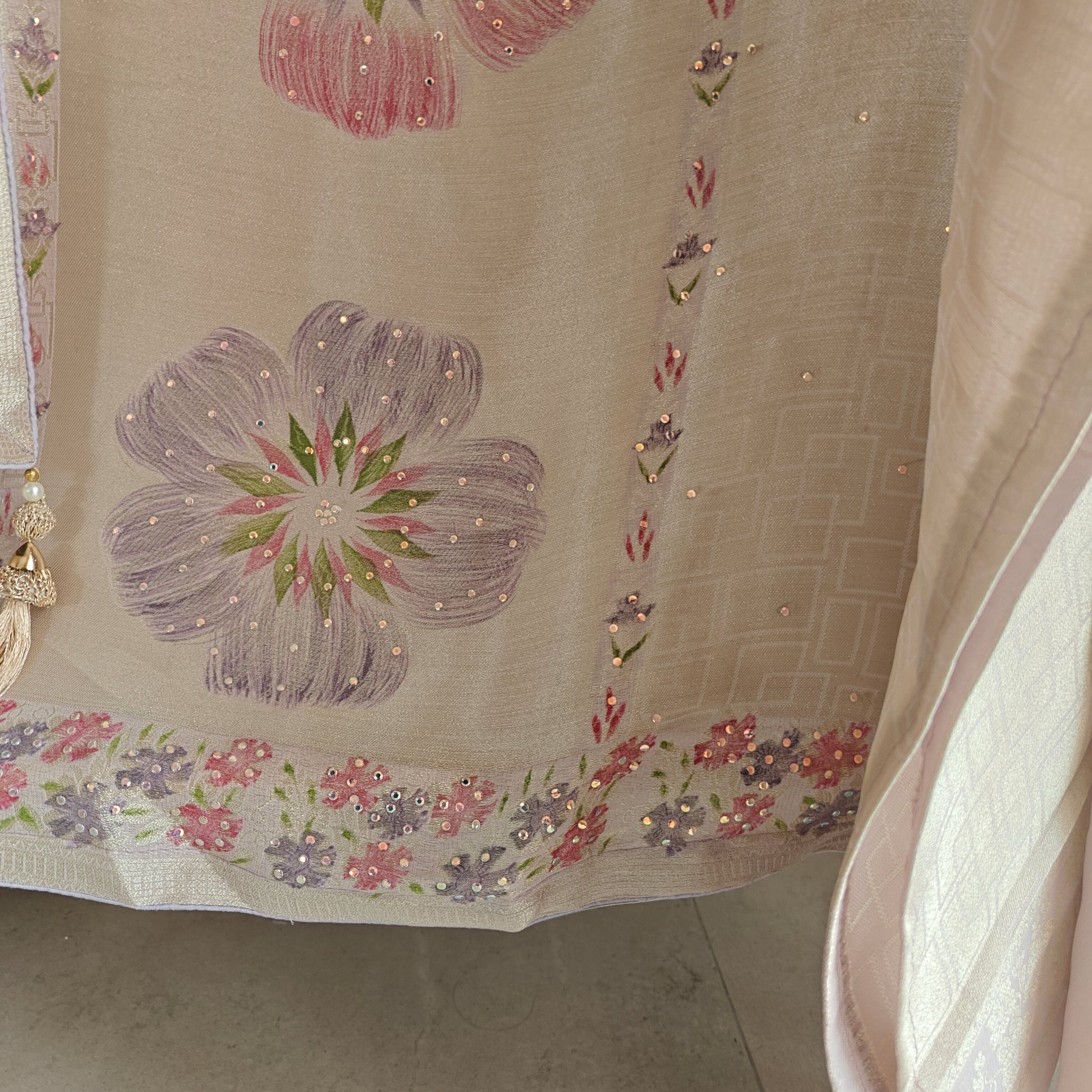 Bhagalpuri Silk in Lavender Dress material - Unstitched collections