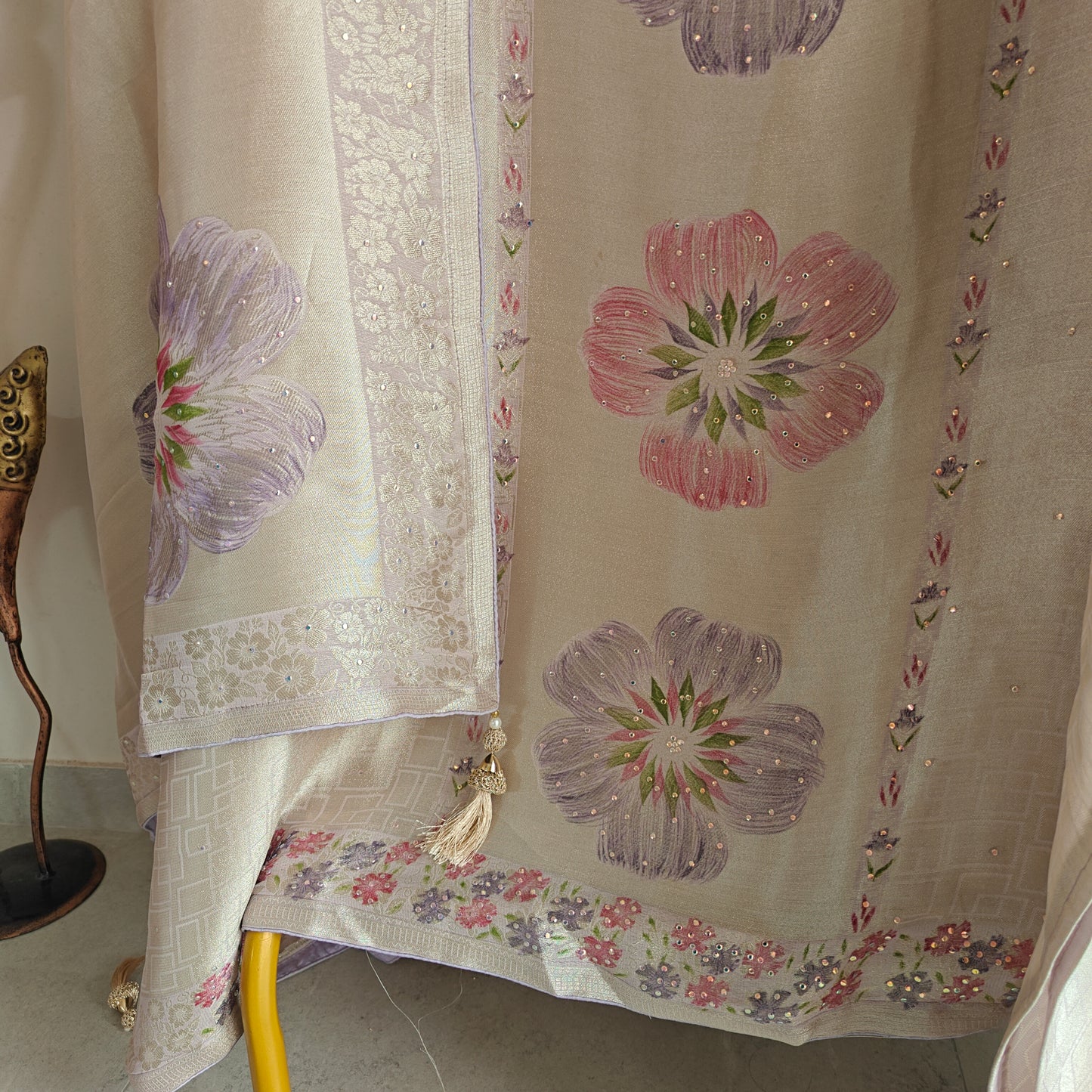 Bhagalpuri Silk in Lavender Dress material - Unstitched collections