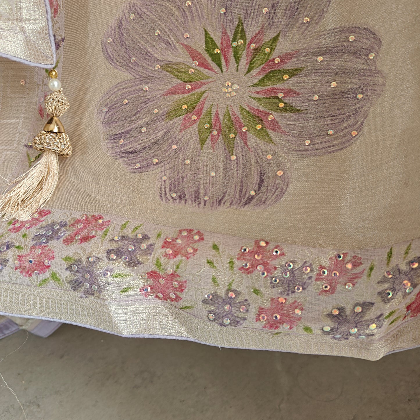 Bhagalpuri Silk in Lavender Dress material - Unstitched collections