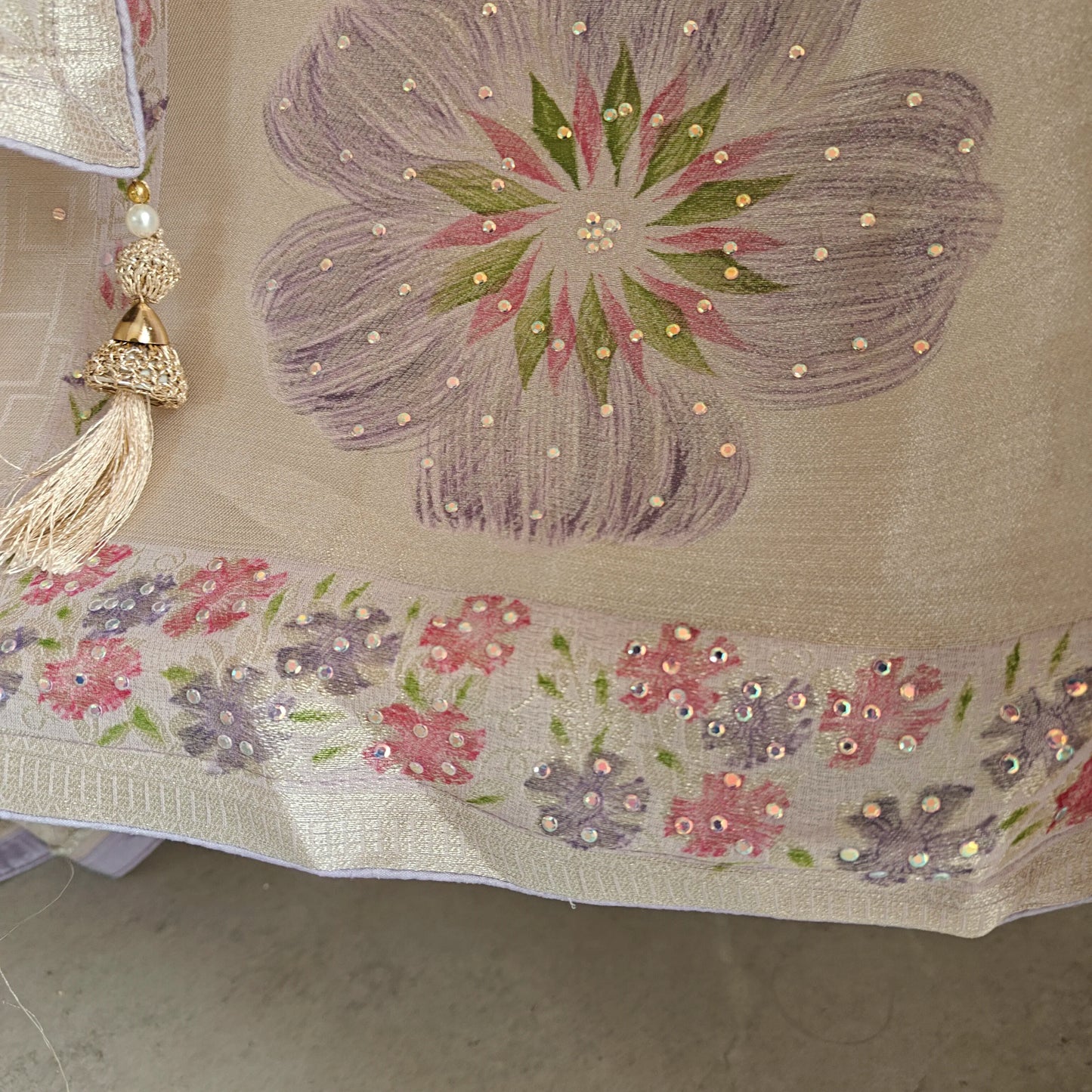 Bhagalpuri Silk in Lavender Dress material - Unstitched collections