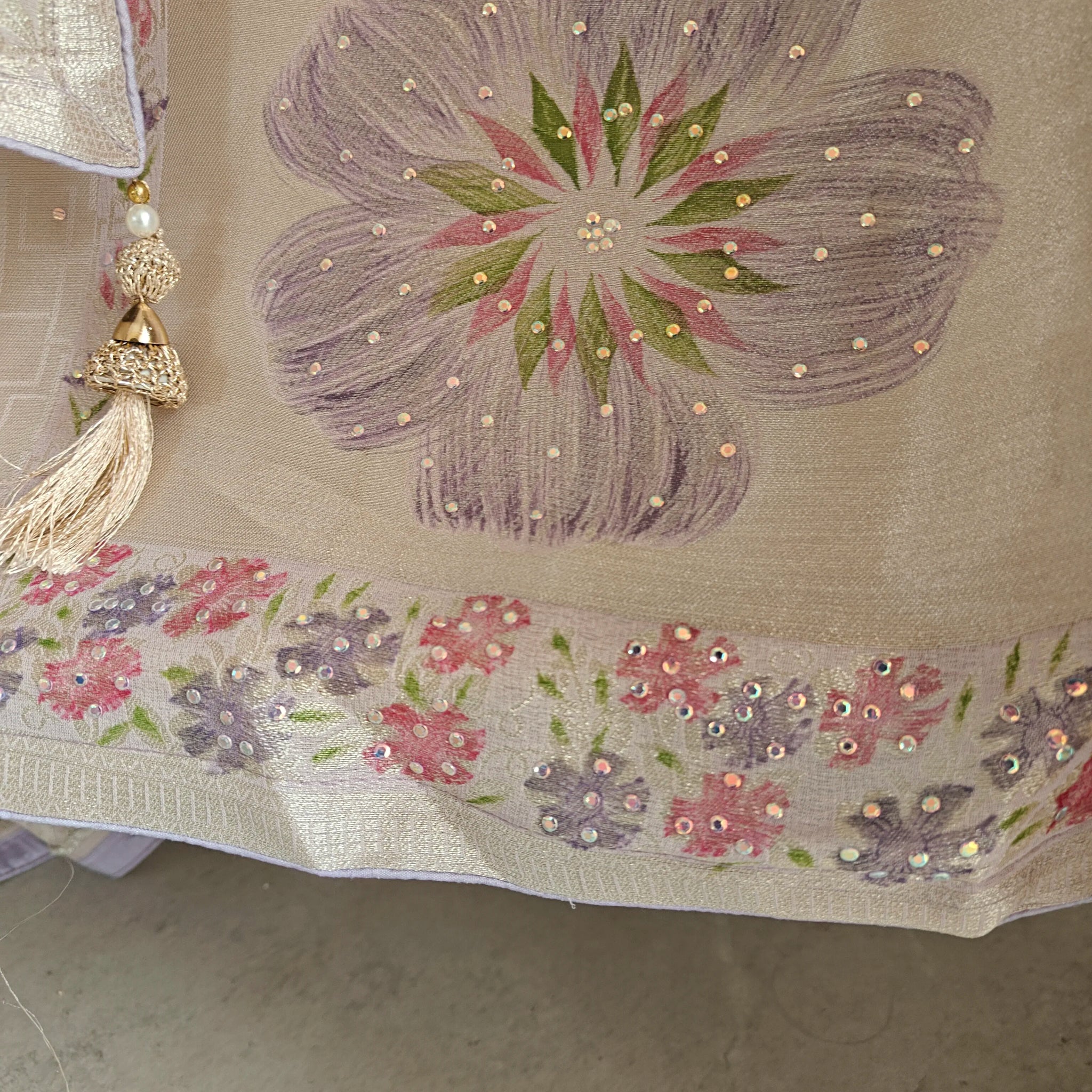 Bhagalpuri Silk in Lavender Dress material - Unstitched collections