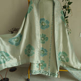Bhagalpuri Silk in Bluish Dress material - Unstitched collections