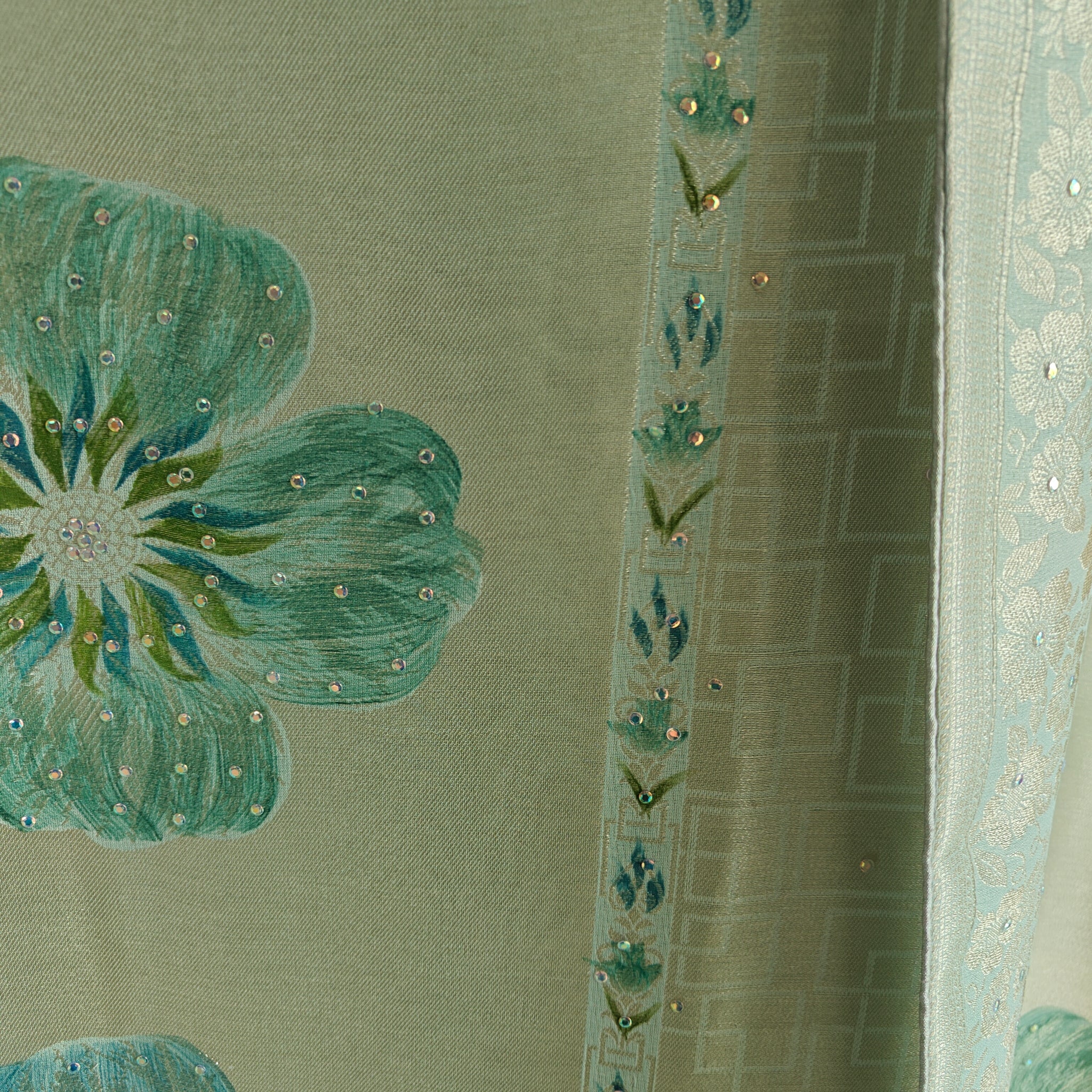 Bhagalpuri Silk in Bluish Dress material - Unstitched collections